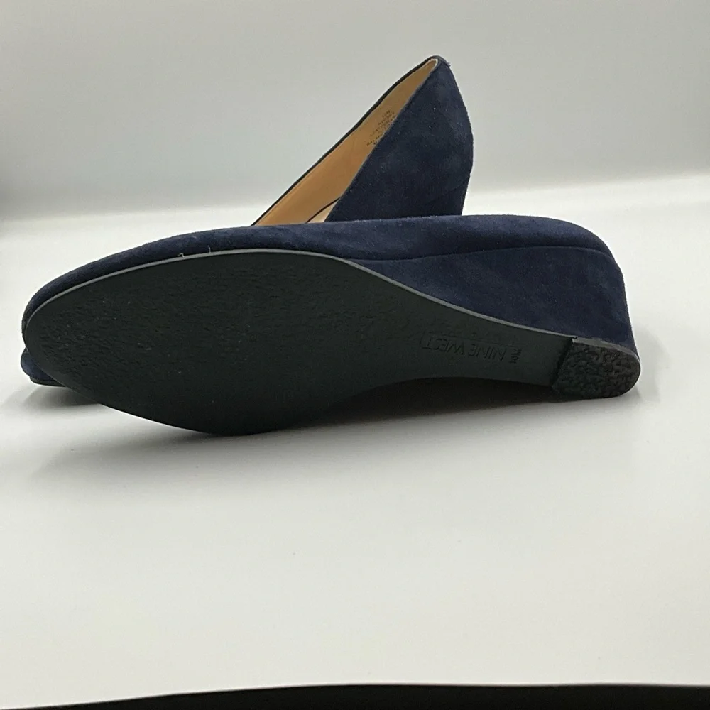 Nine West Shoes Size 9 Dark Blue Wedges Never Worn